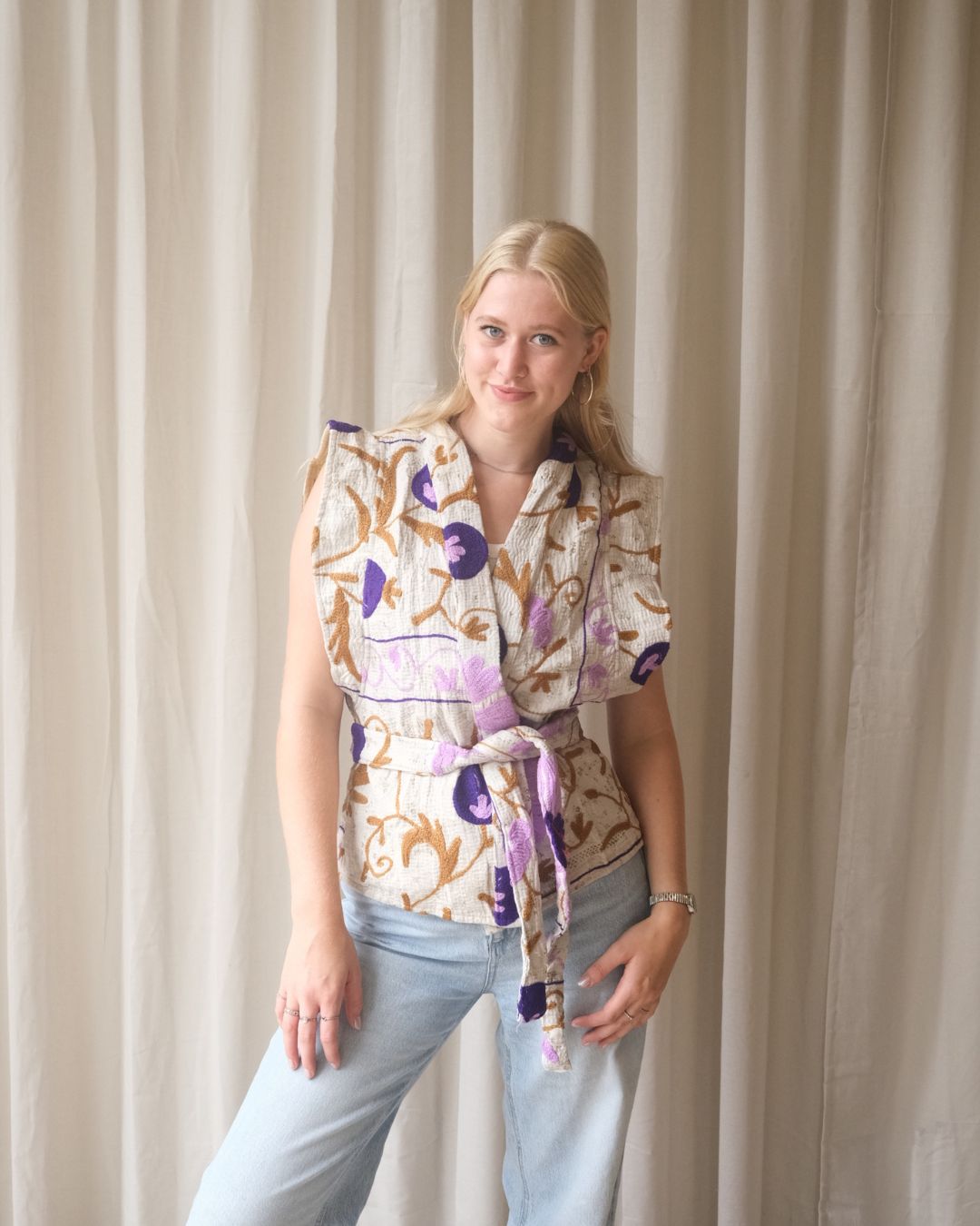 Suzani gilet kimono NO.27