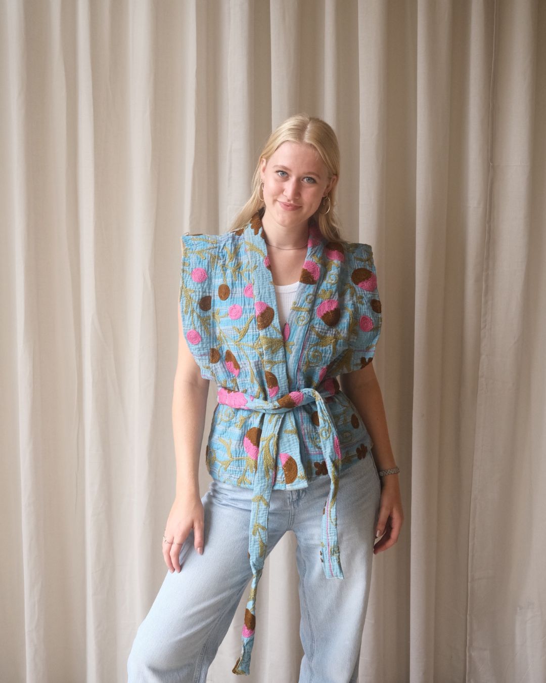 Suzani gilet kimono NO.29