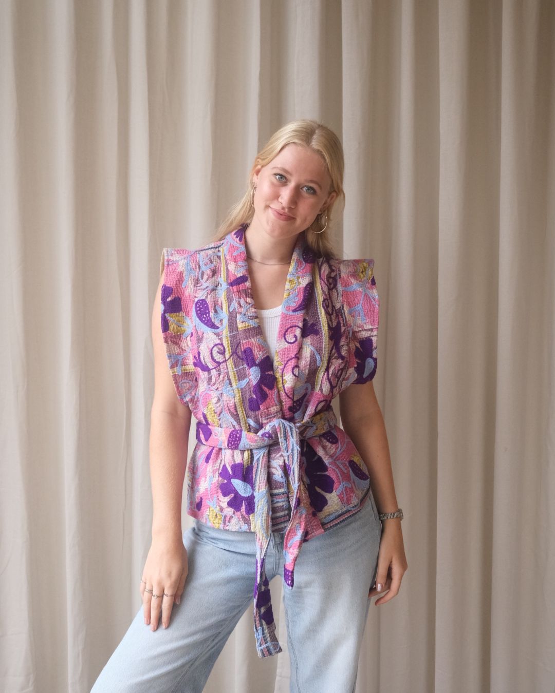Suzani gilet kimono NO.21