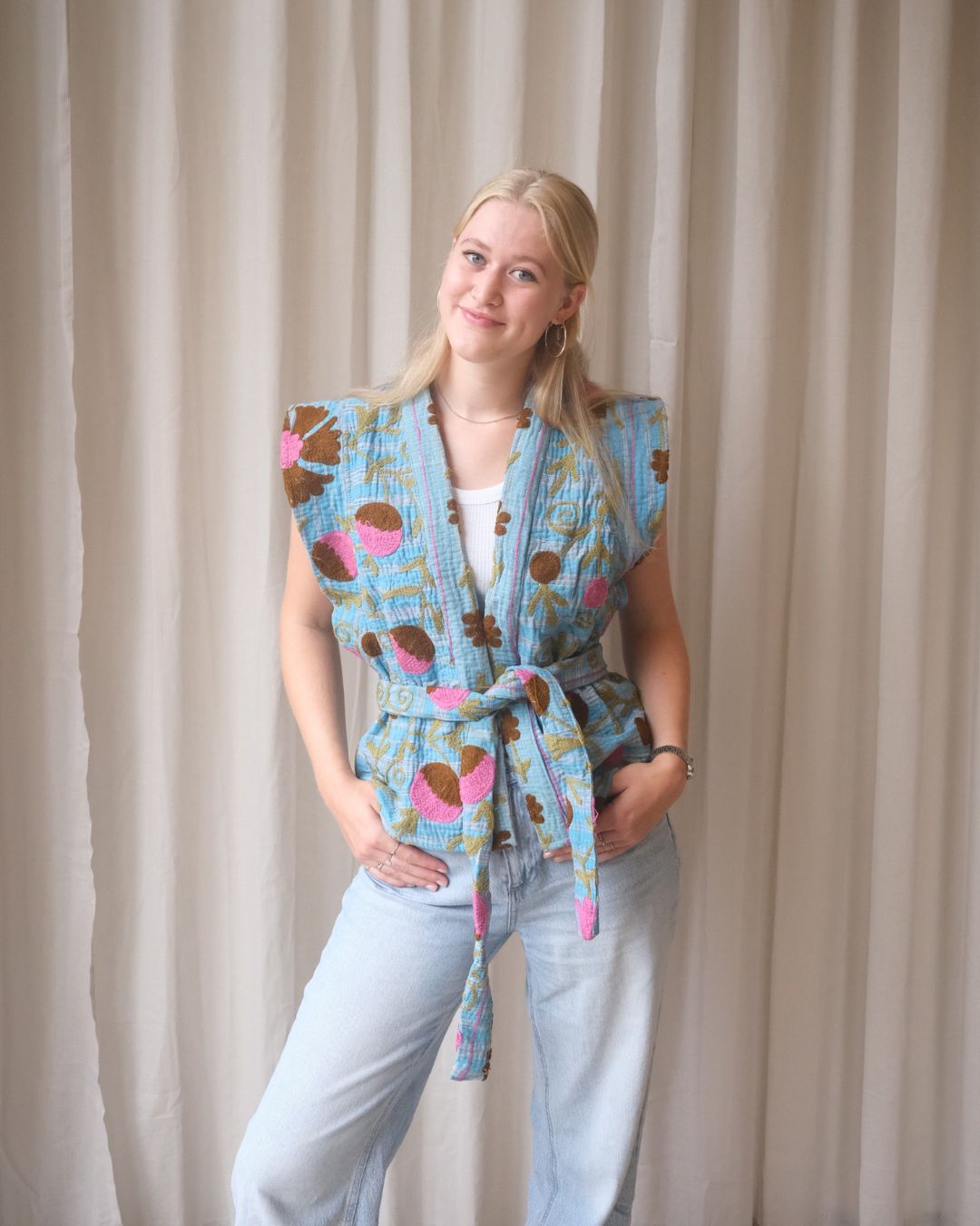 Suzani gilet kimono NO.4