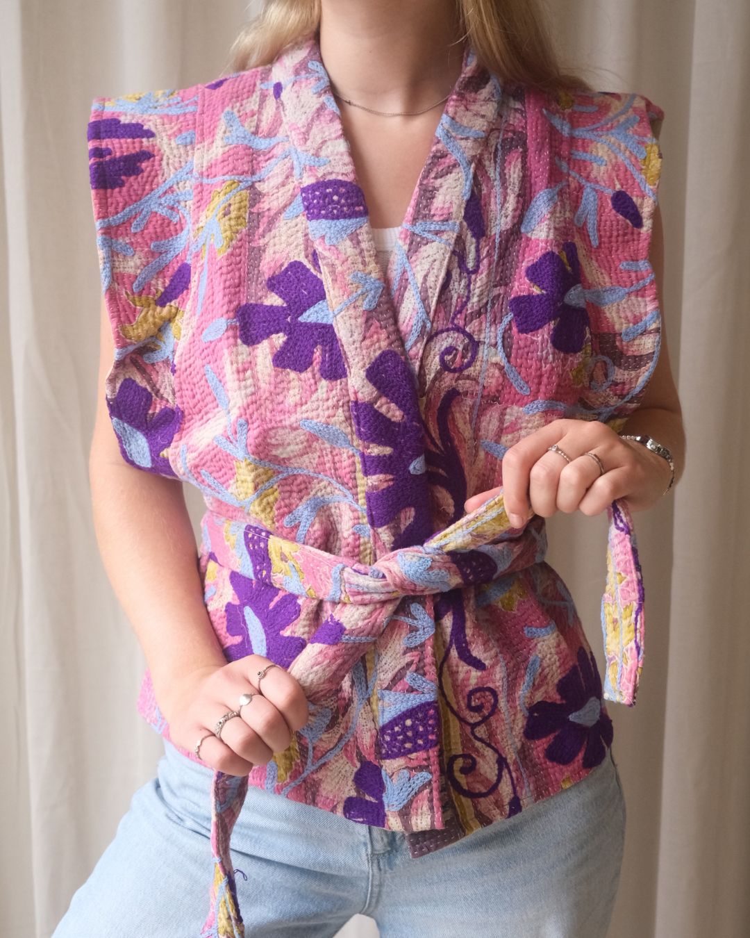 Suzani gilet kimono NO.22