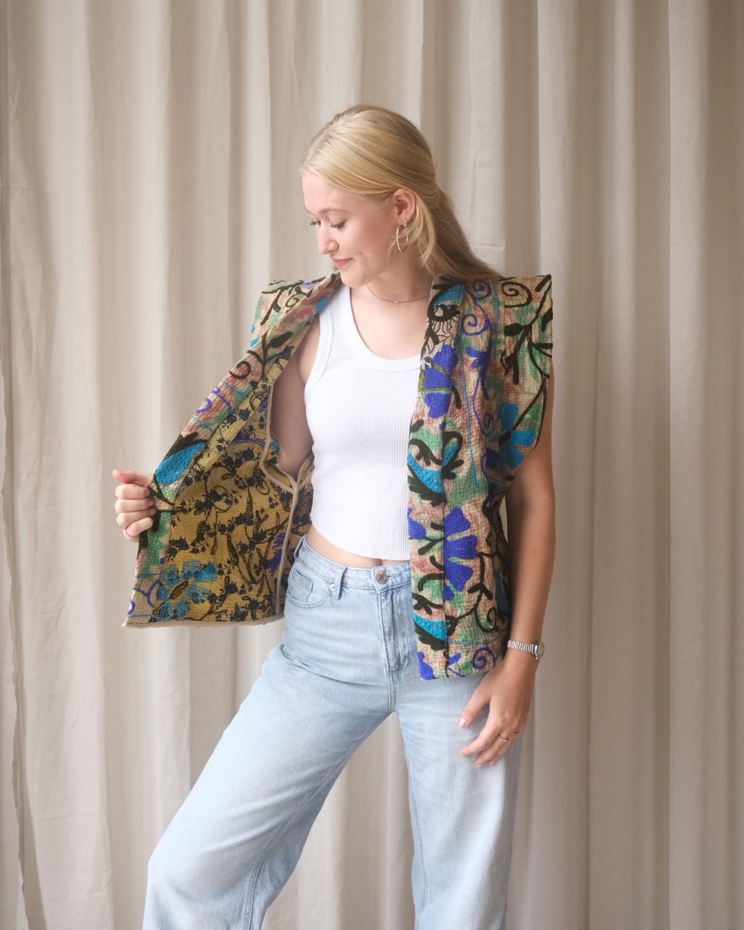 Suzani gilet kimono NO.15
