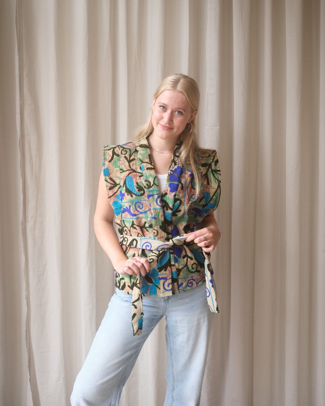 Suzani gilet kimono NO.15