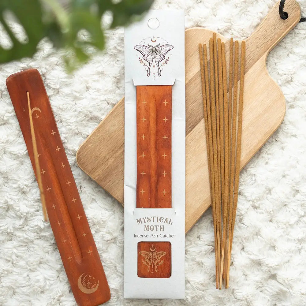 Wierookhouder Hout met gouden opdruk