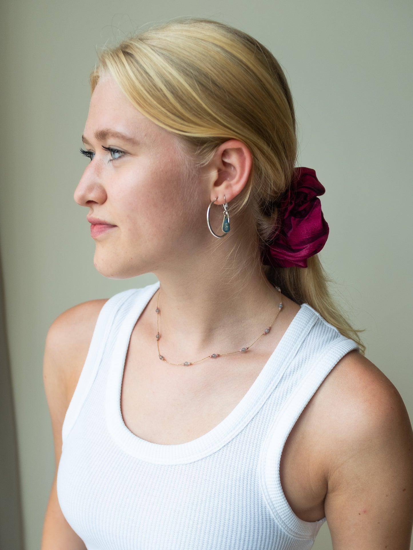 Reversible ketting | Rozenkwarts, Labradoriet, Roze Jaspis