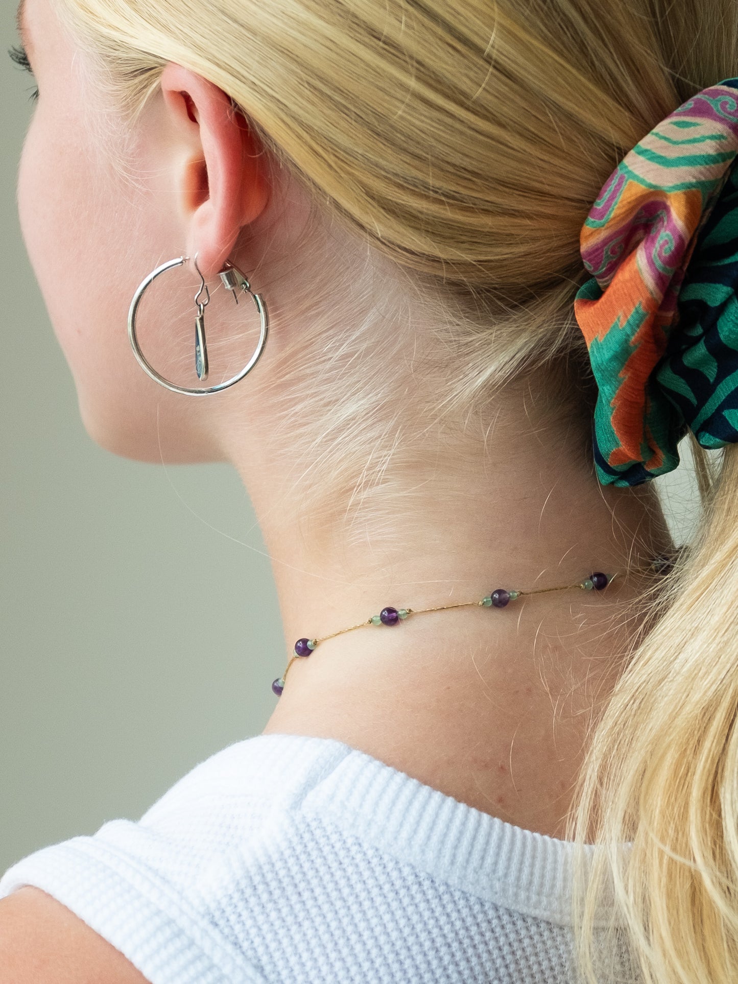 Reversible ketting | Aventurijn, Amethist