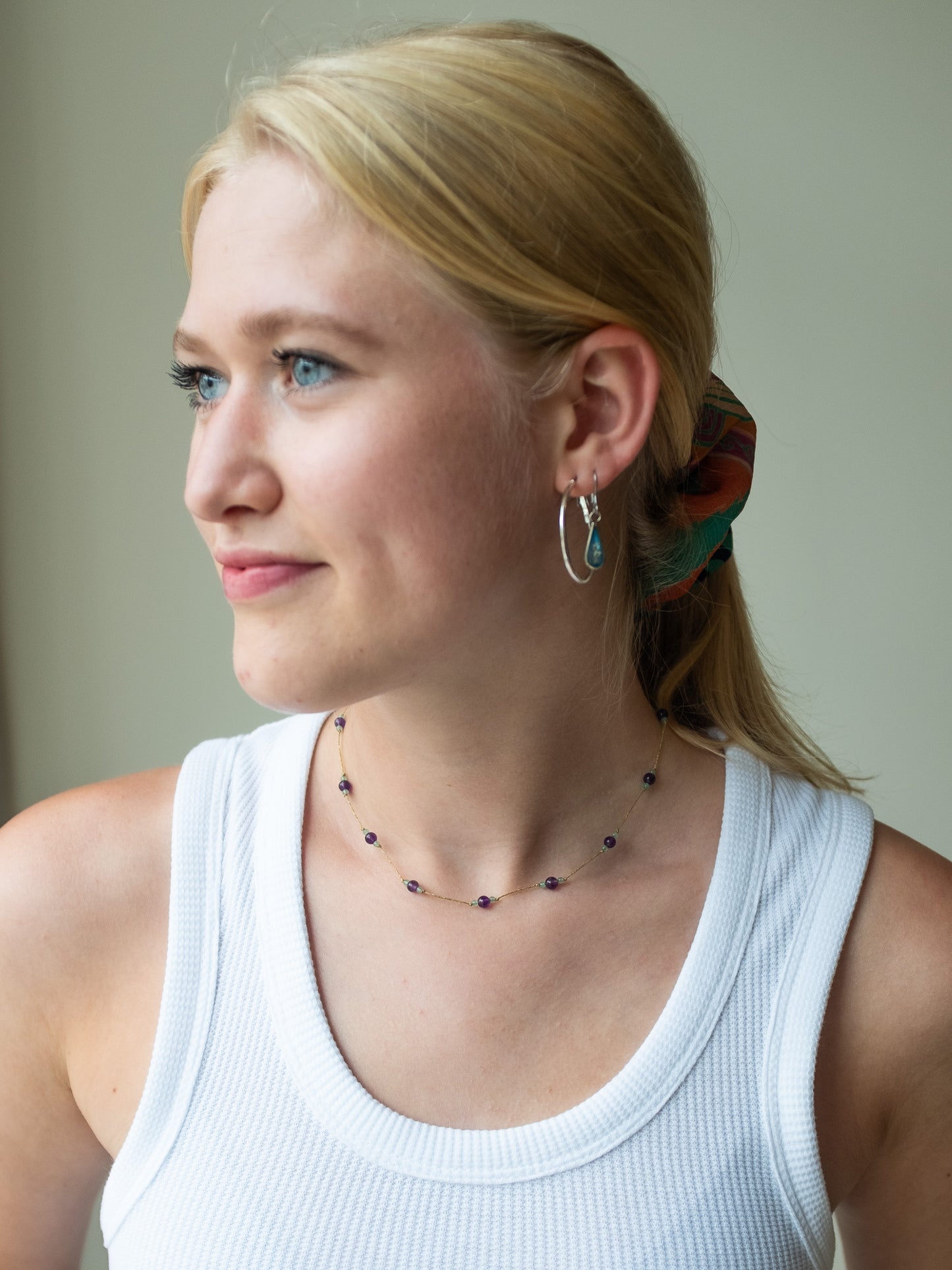 Reversible ketting | Aventurijn, Amethist