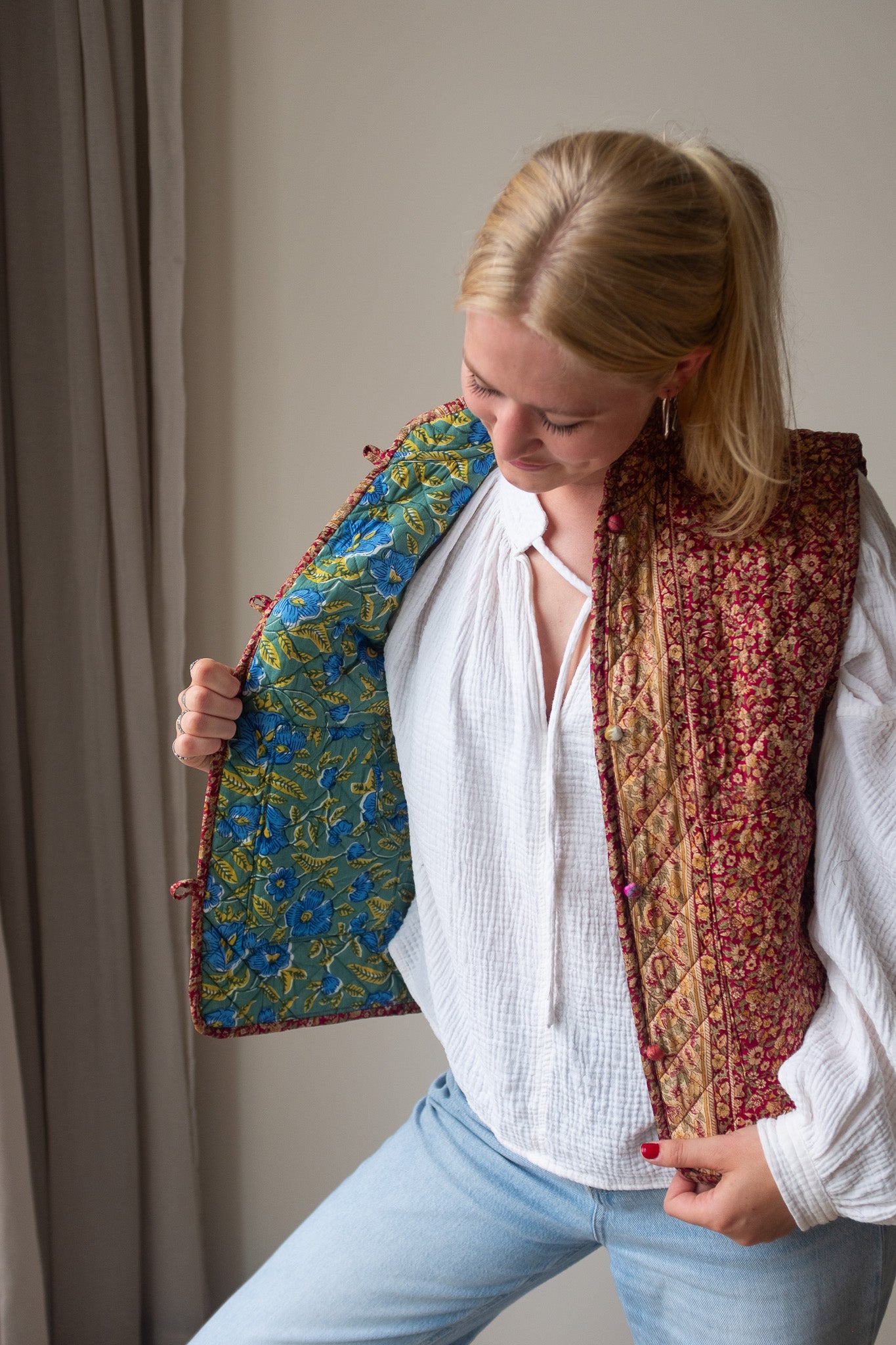 Silk gilet NO.12