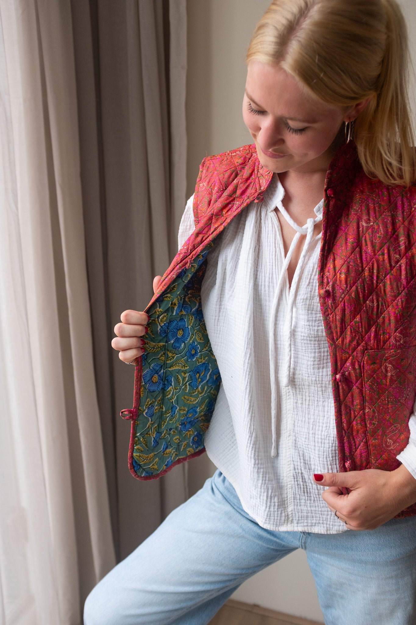 Silk gilet NO.13