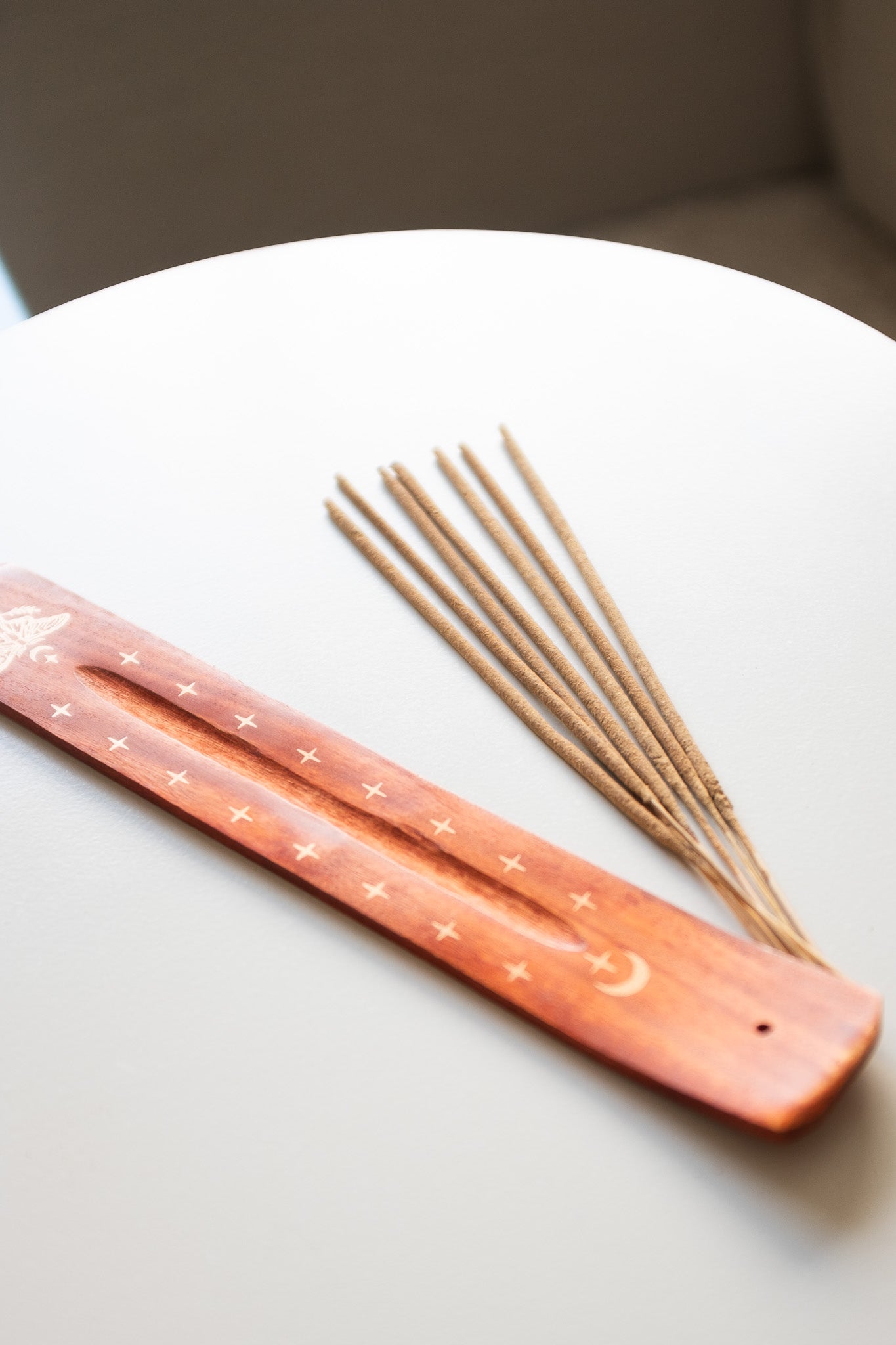 Wierookhouder Hout met gouden opdruk
