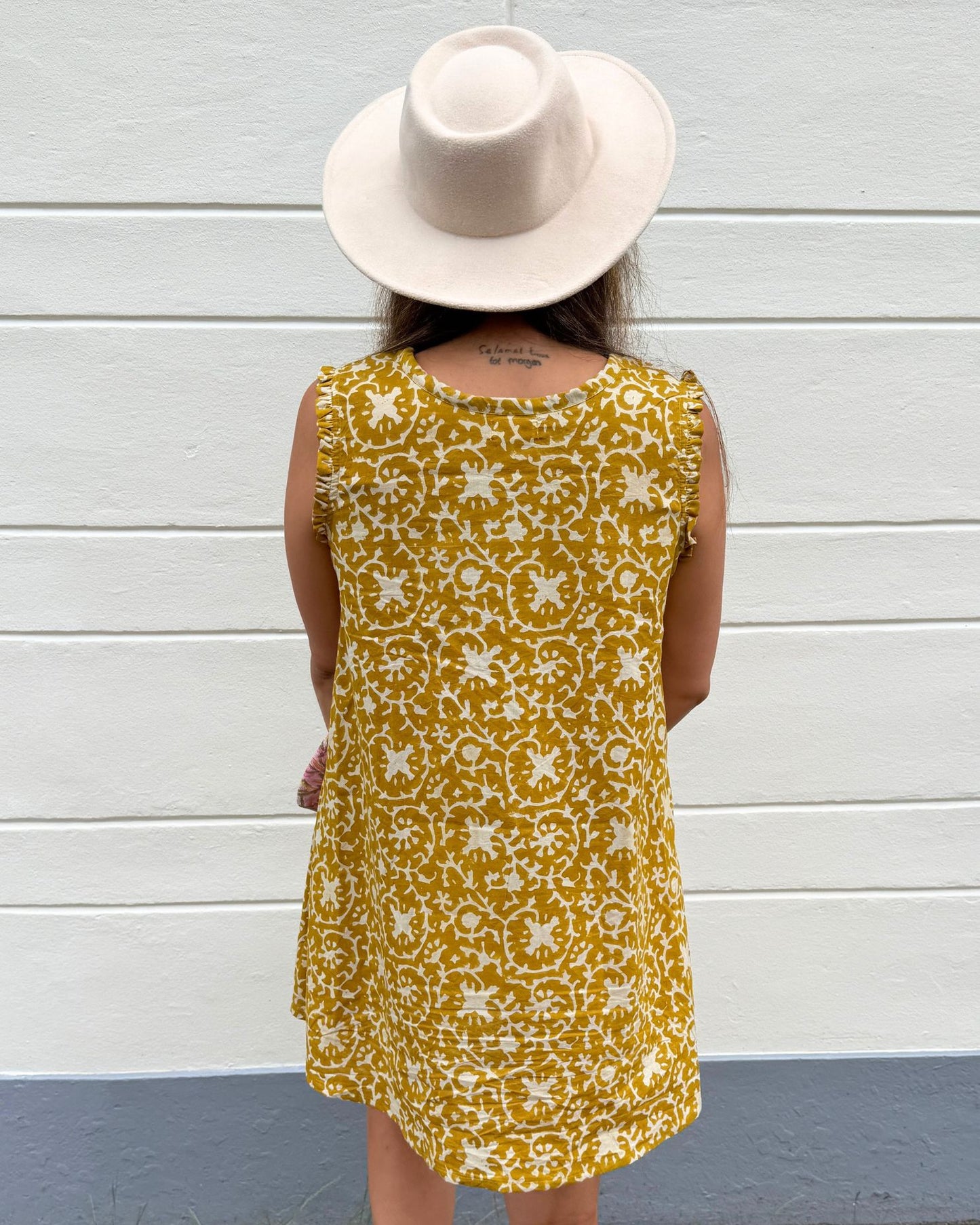 Katoenen Blockprint jurkje | SS 2026