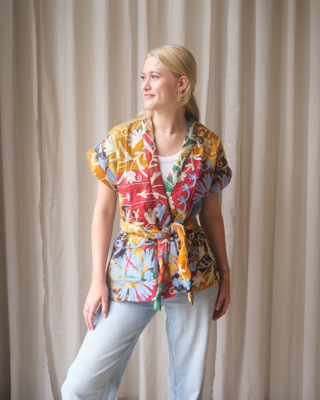 Suzani gilet kimono NO.11