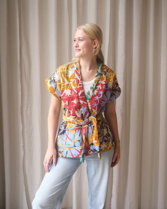 Suzani gilet kimono NO.11
