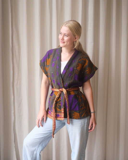 Suzani gilet kimono NO.13