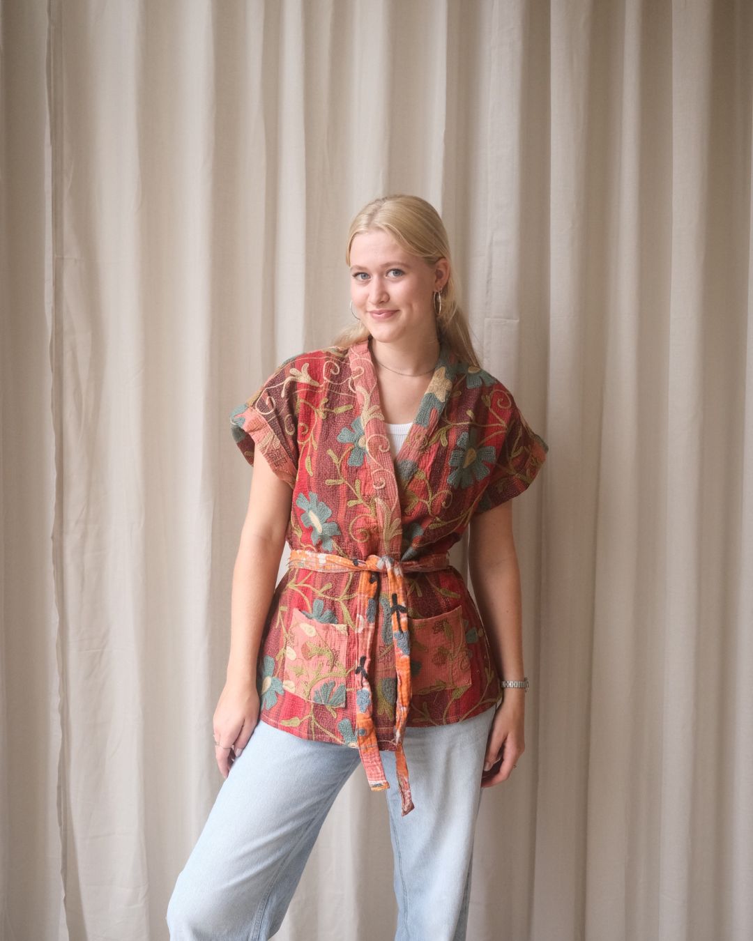 Suzani gilet kimono NO.18