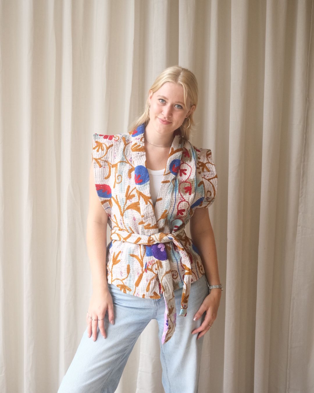 Suzani gilet kimono NO.25