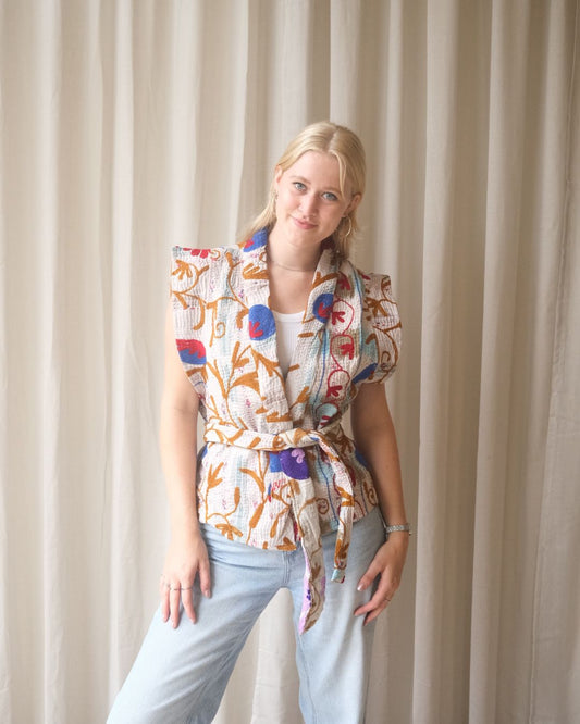 Suzani gilet kimono NO.25