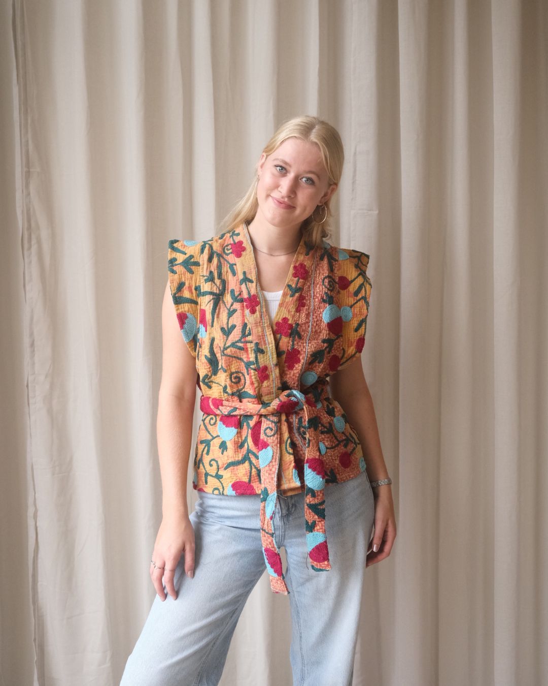 Suzani gilet kimono NO.19
