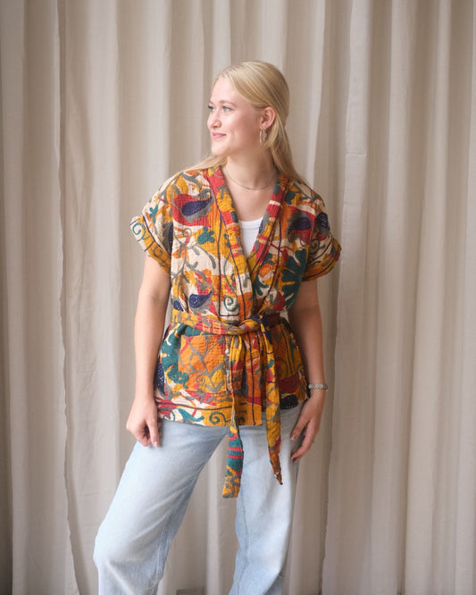 Suzani gilet kimono NO.8