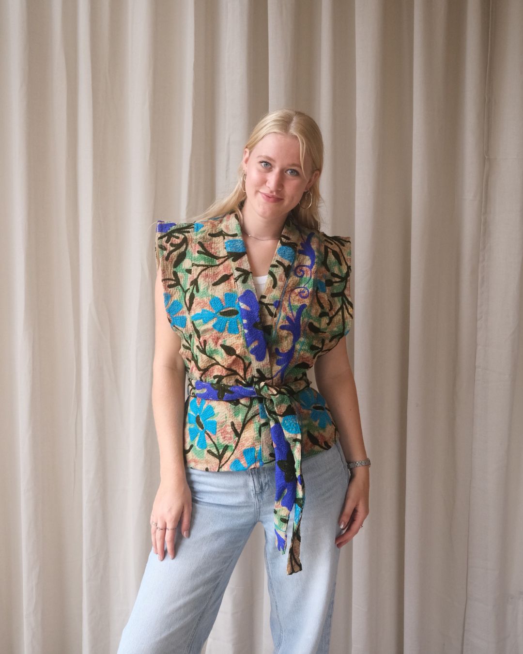 Suzani gilet kimono NO.23