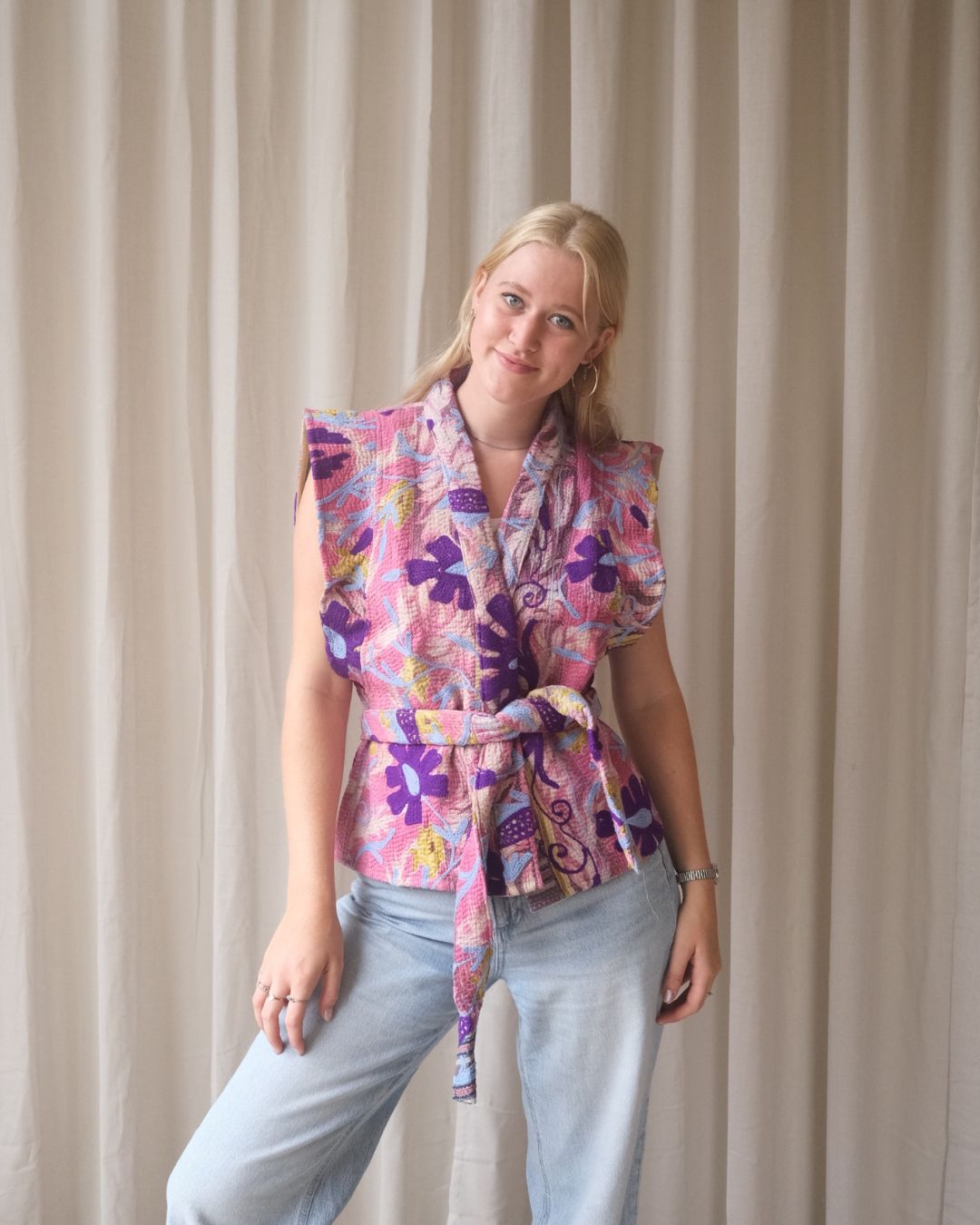Suzani gilet kimono NO.22
