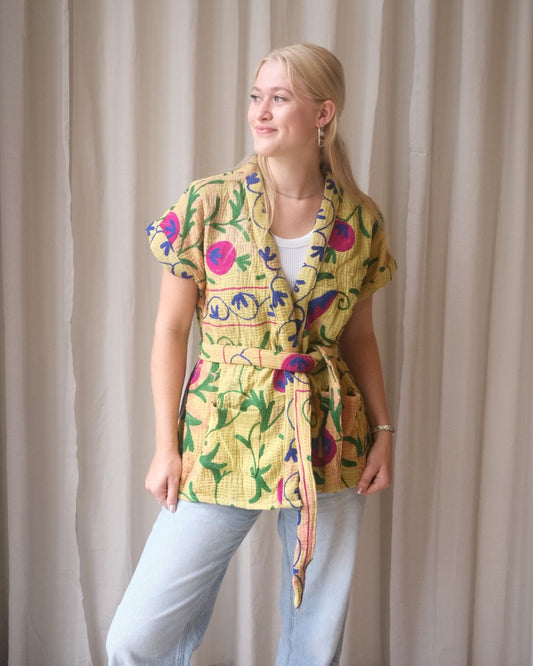 Suzani gilet kimono NO.5