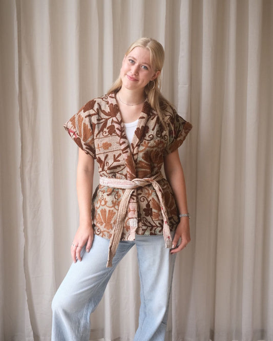 Suzani gilet kimono NO.7