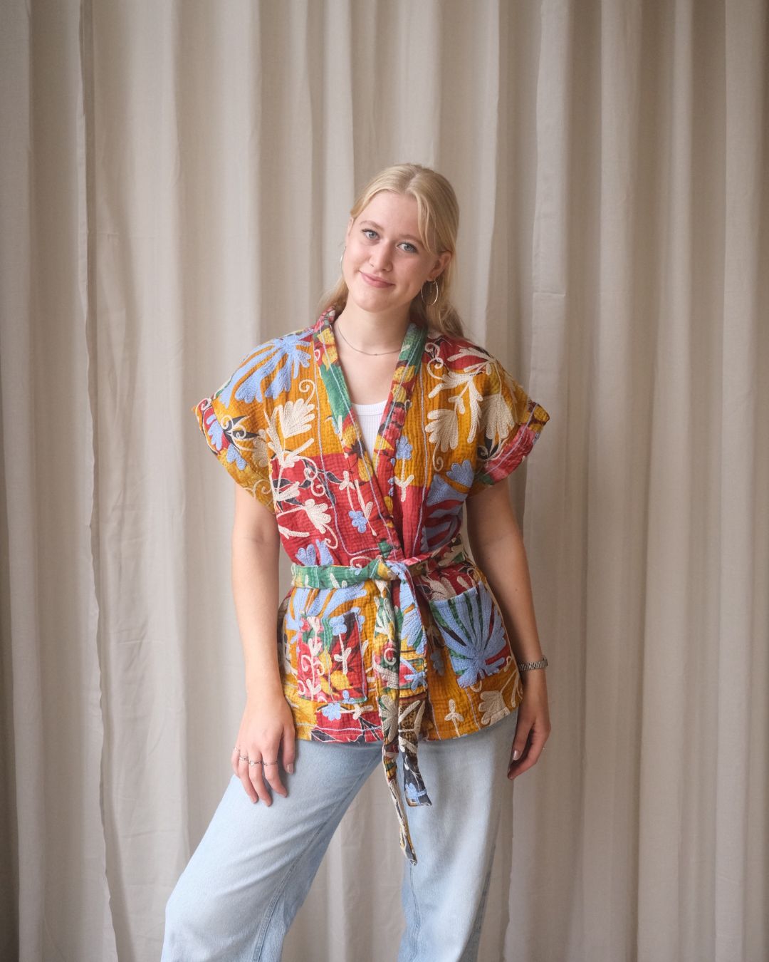 Suzani gilet kimono NO.10