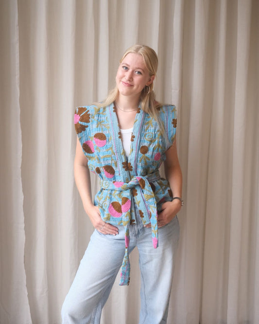 Suzani gilet kimono NO.4