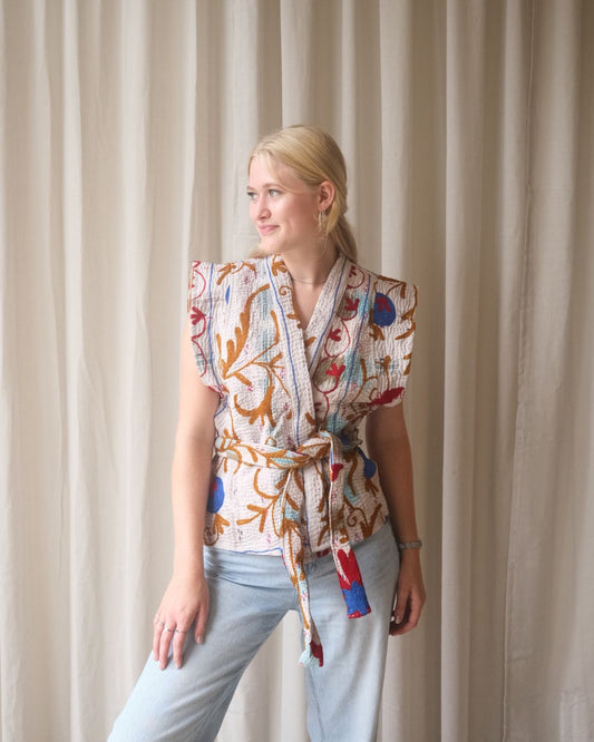 Suzani gilet kimono NO.26