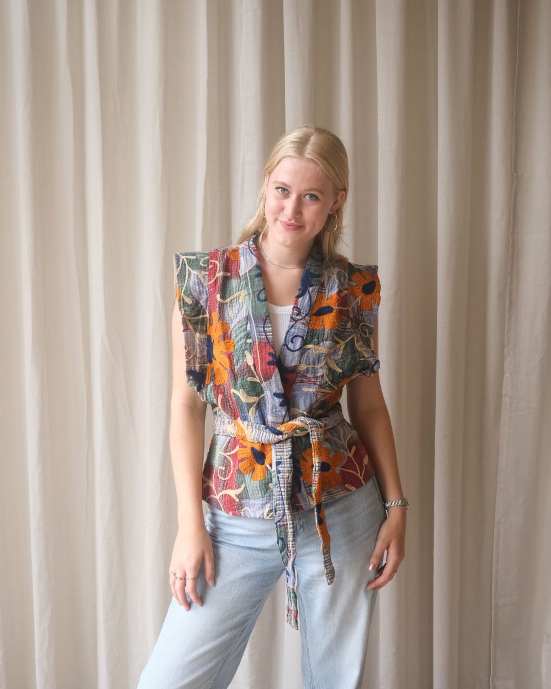 Suzani gilet kimono NO.28