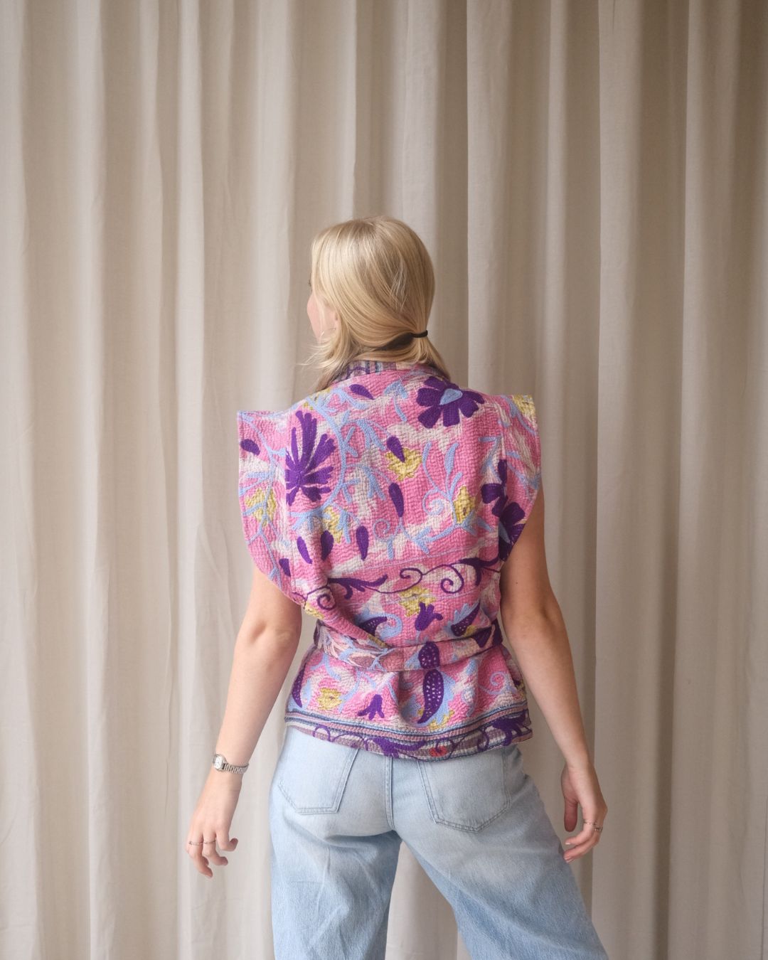 Suzani gilet kimono NO.21