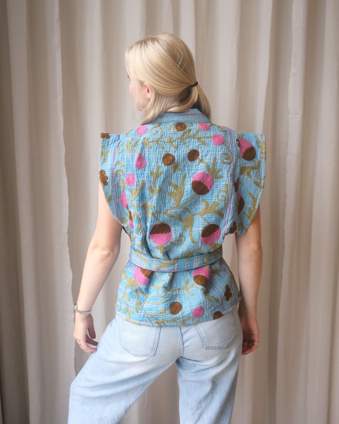 Suzani gilet kimono NO.4