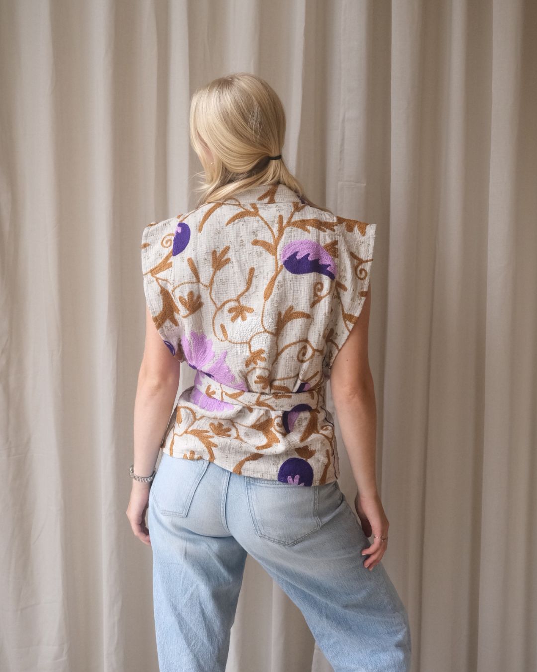 Suzani gilet kimono NO.20