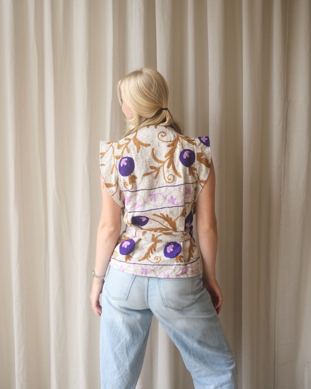 Suzani gilet kimono NO.27