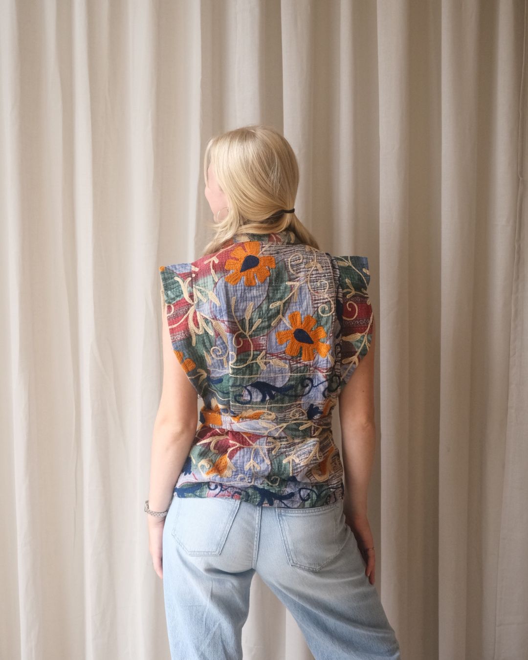 Suzani gilet kimono NO.24
