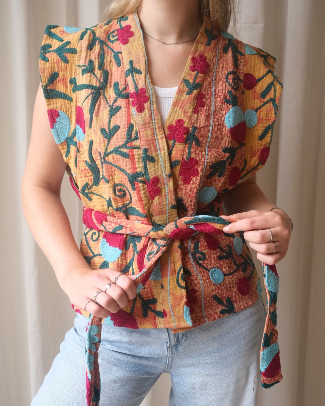 Suzani gilet kimono NO.19