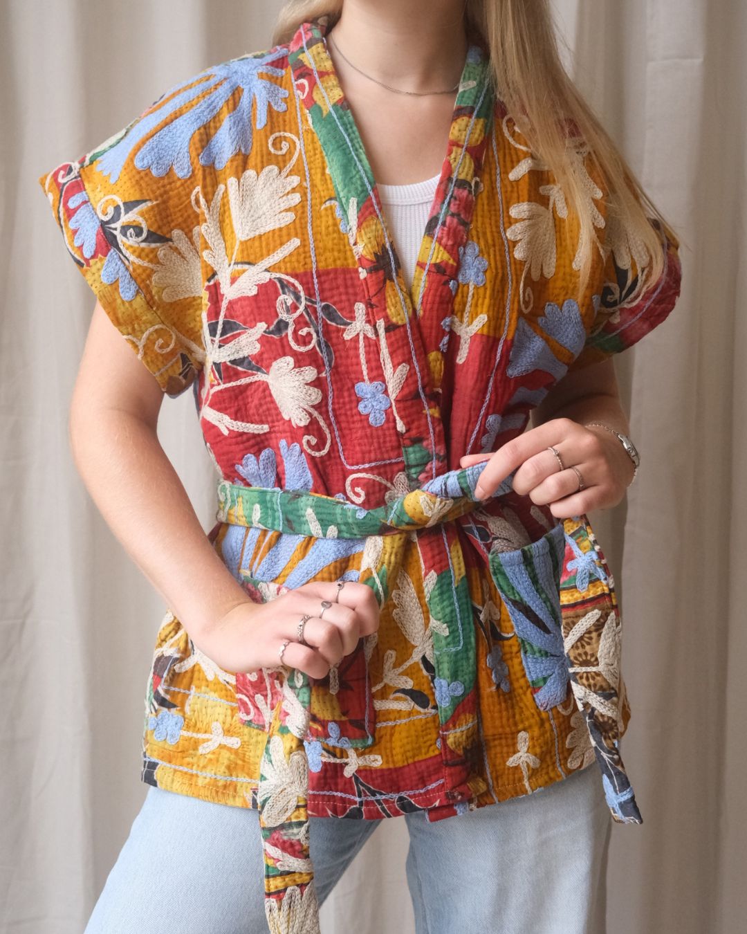 Suzani gilet kimono NO.10