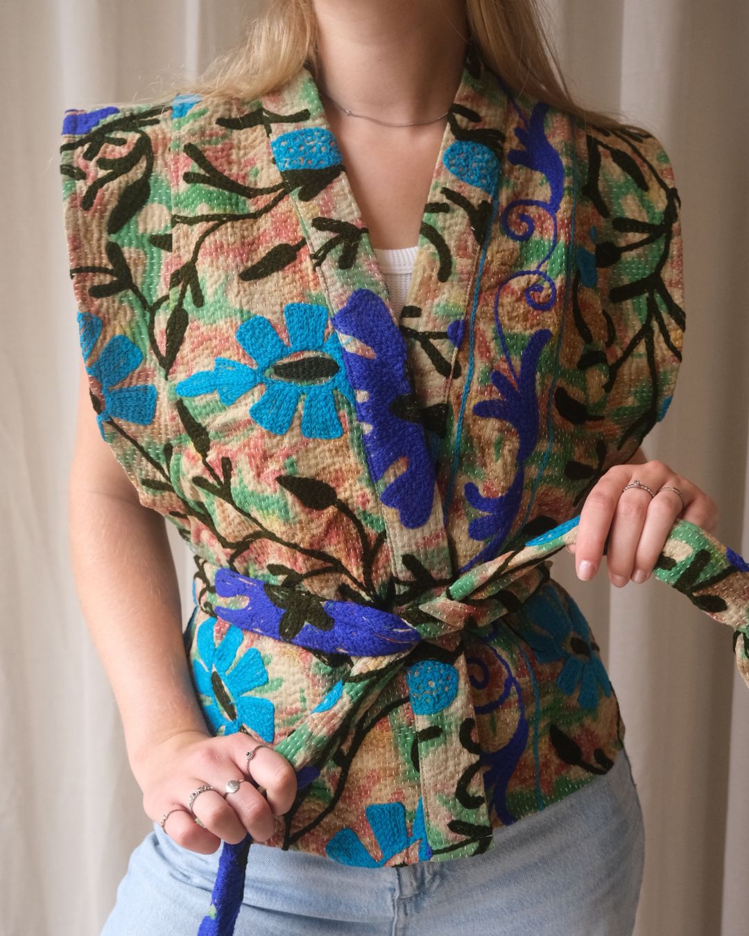 Suzani gilet kimono NO.23