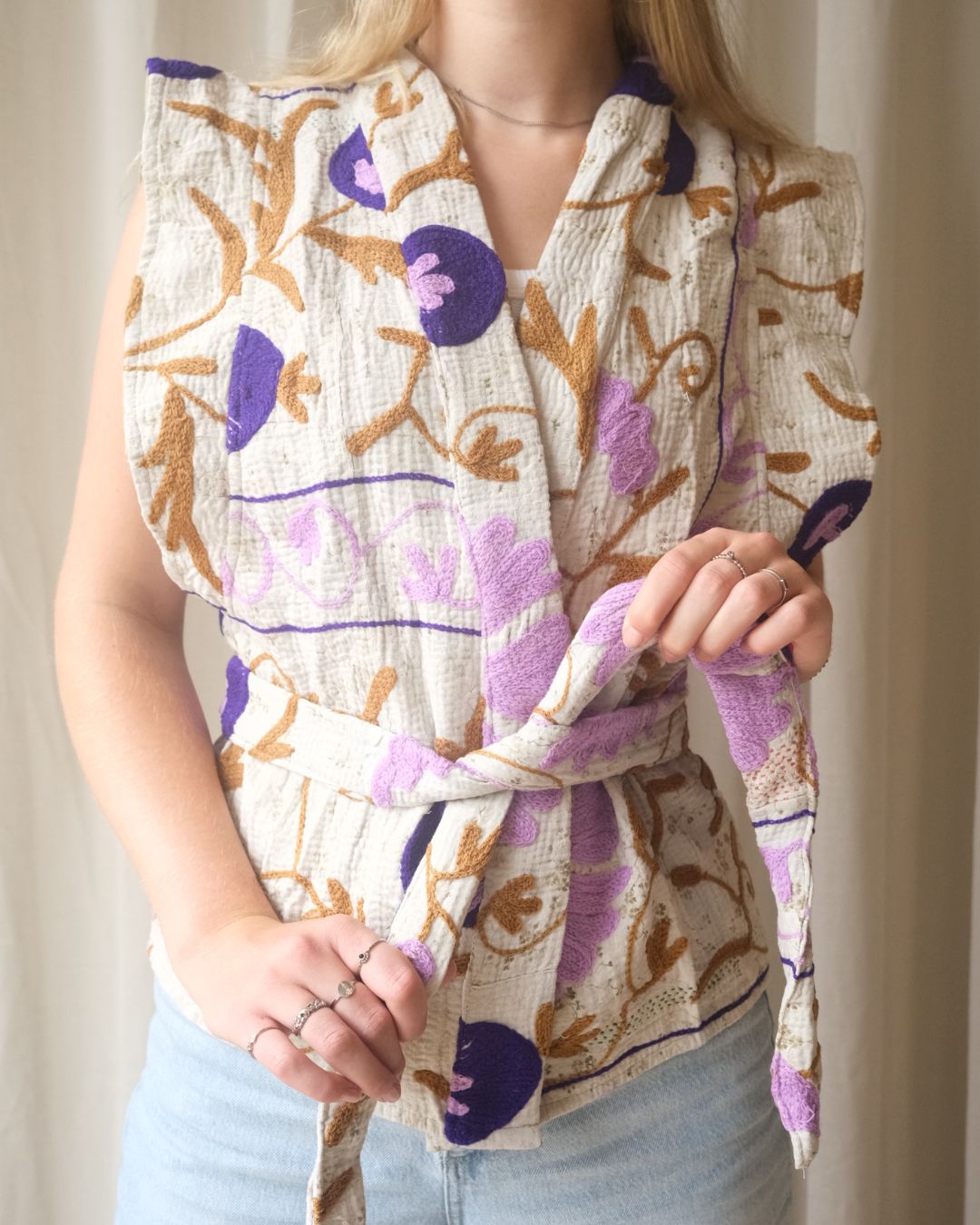 Suzani gilet kimono NO.27