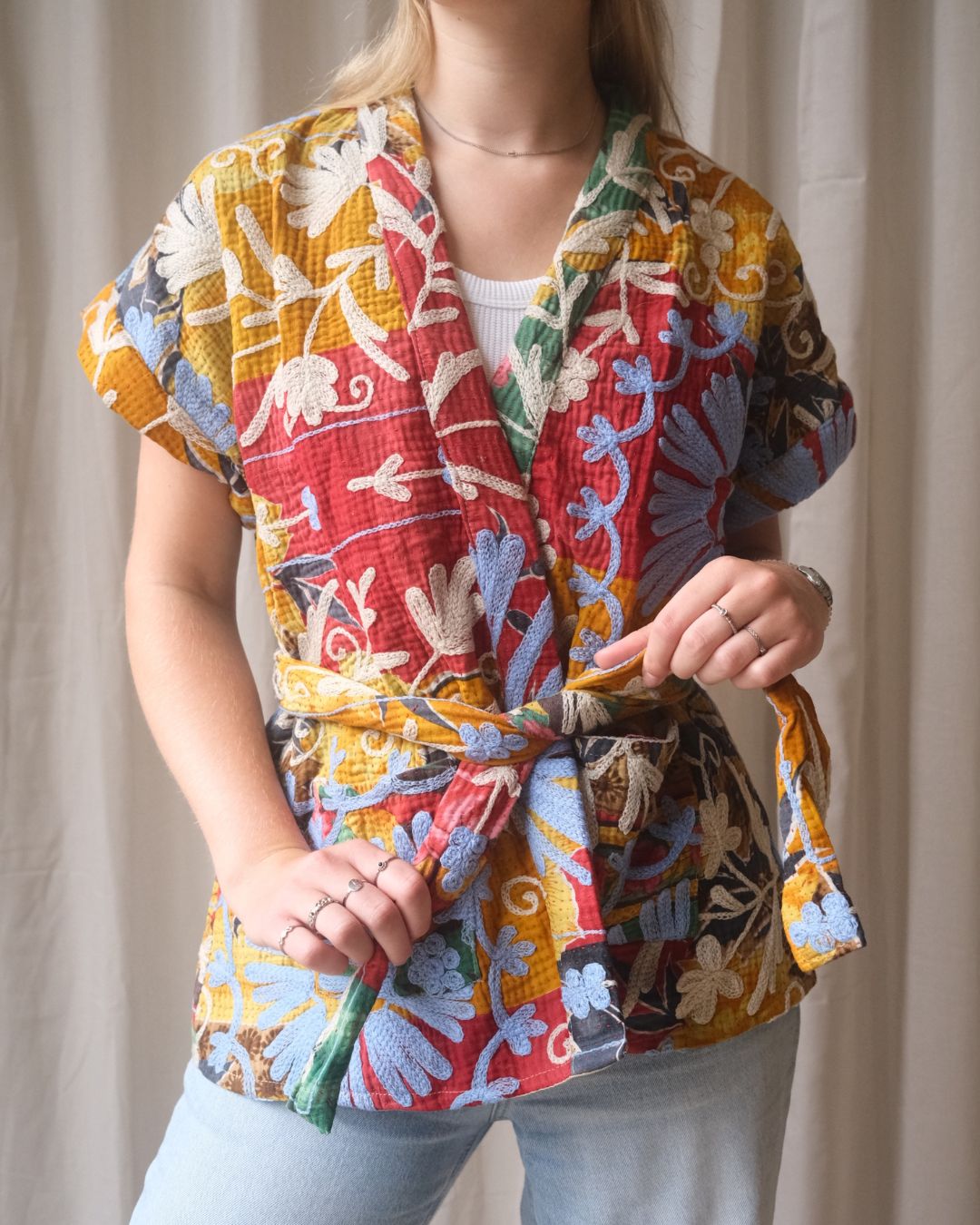 Suzani gilet kimono NO.11