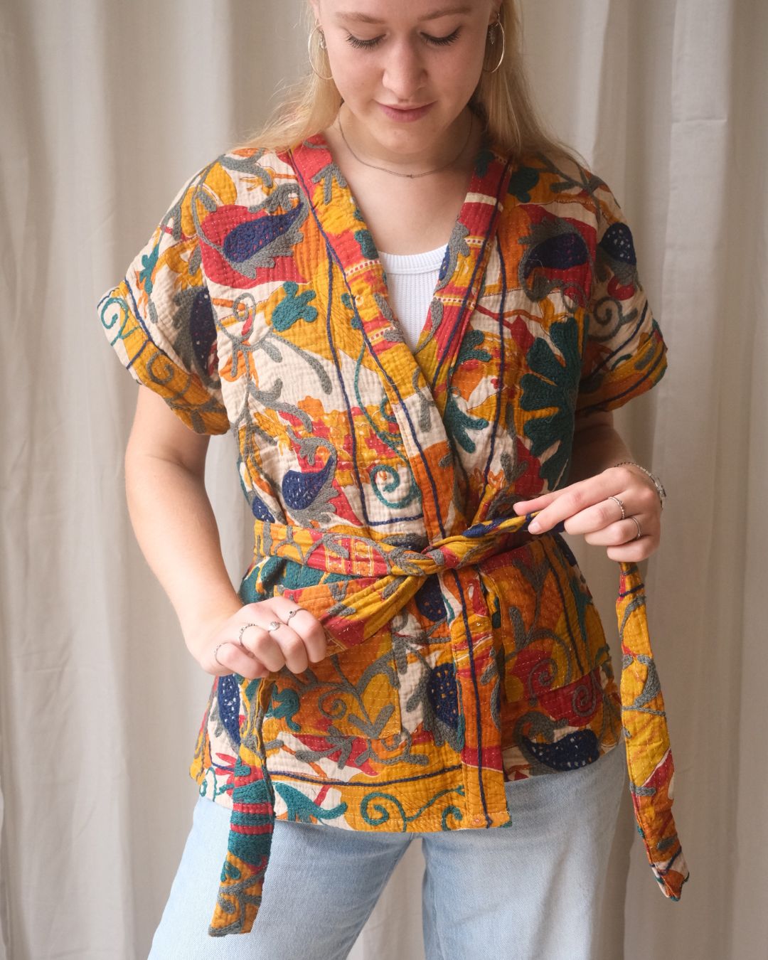 Suzani gilet kimono NO.8