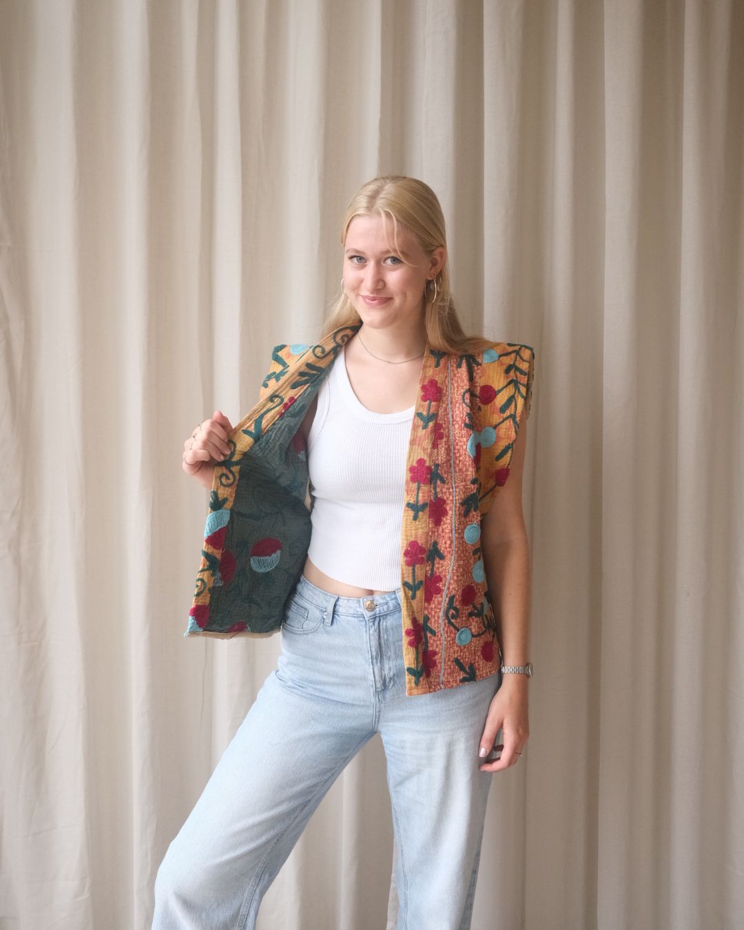 Suzani gilet kimono NO.19