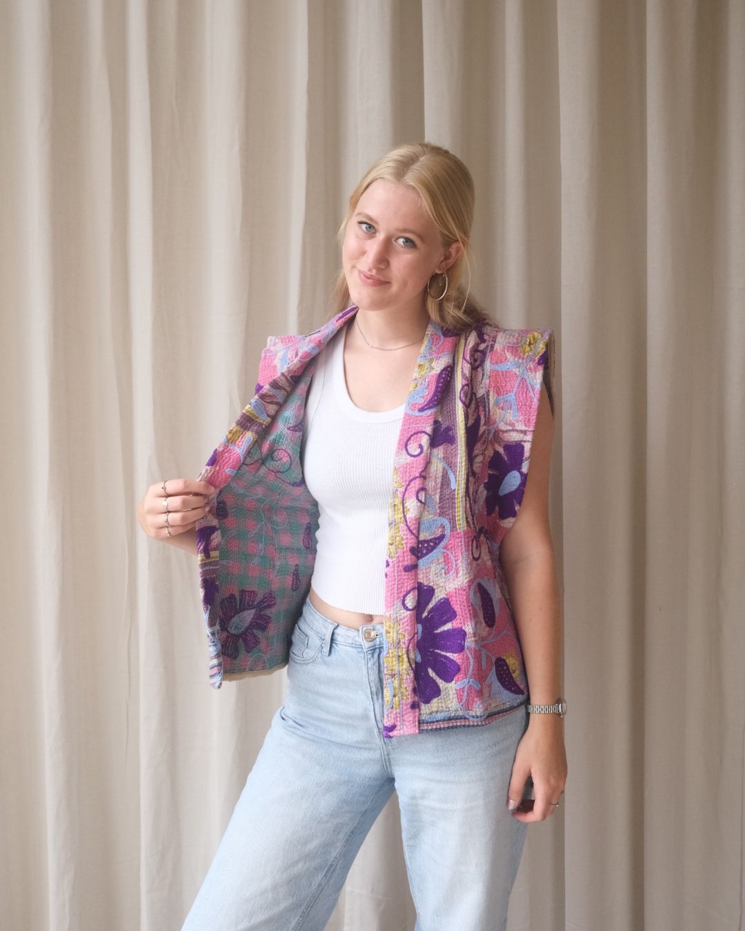 Suzani gilet kimono NO.21