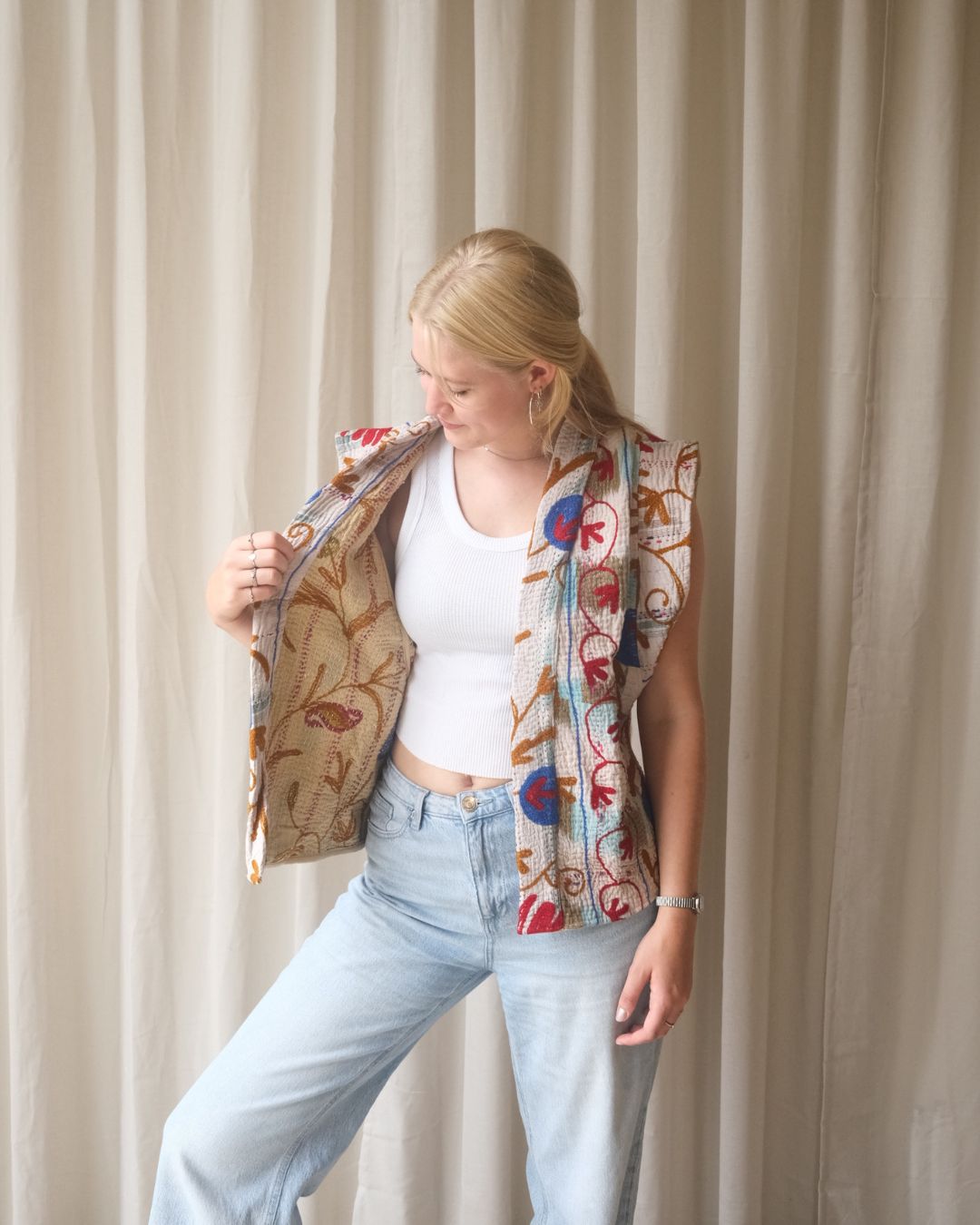Suzani gilet kimono NO.25