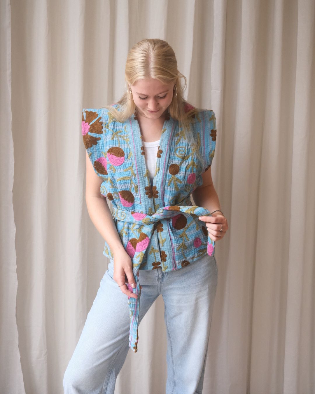 Suzani gilet kimono NO.4