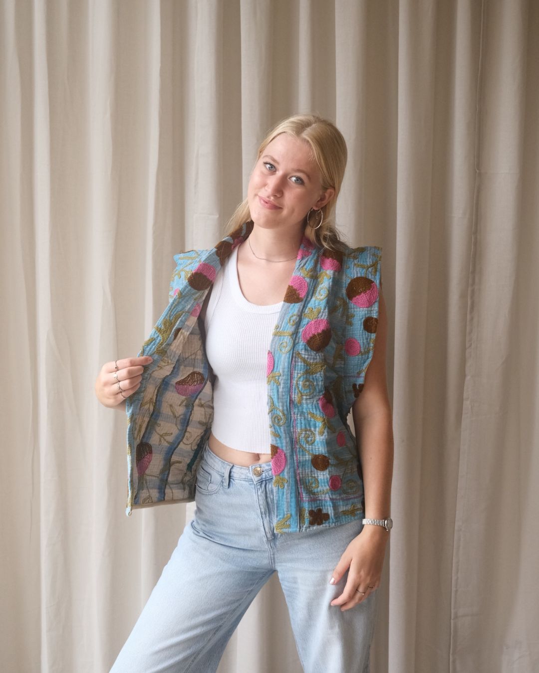 Suzani gilet kimono NO.29