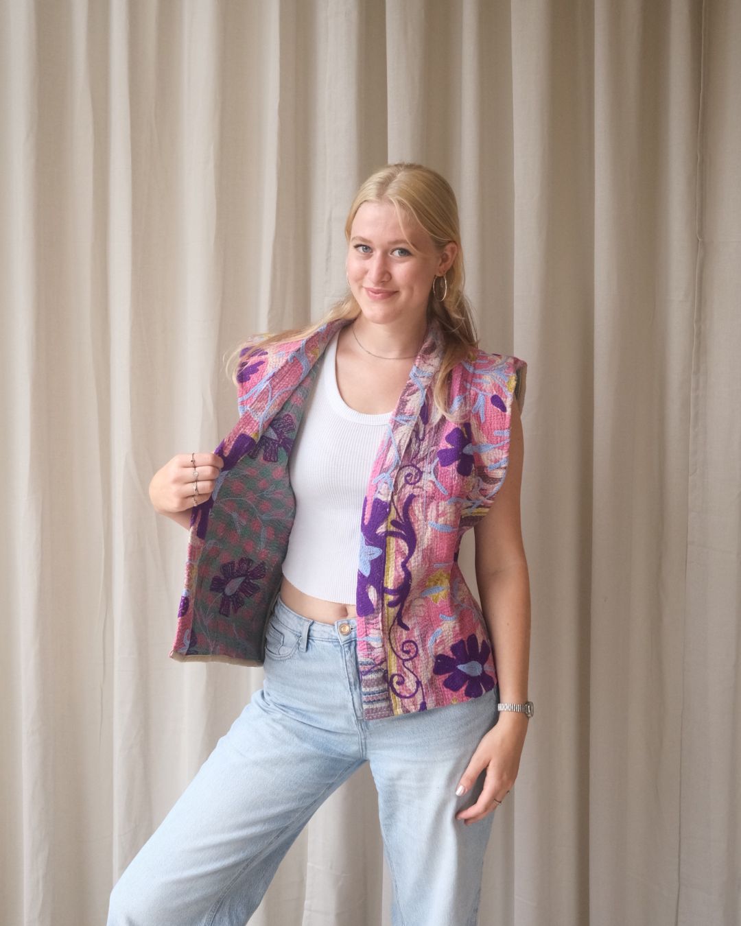 Suzani gilet kimono NO.22