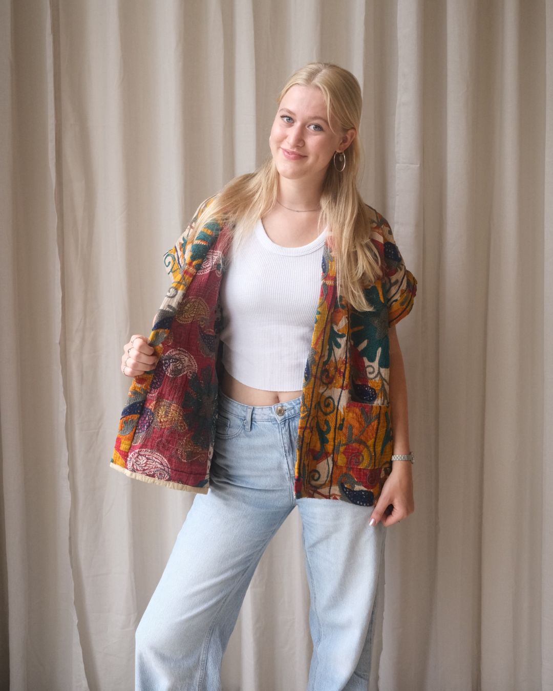 Suzani gilet kimono NO.8
