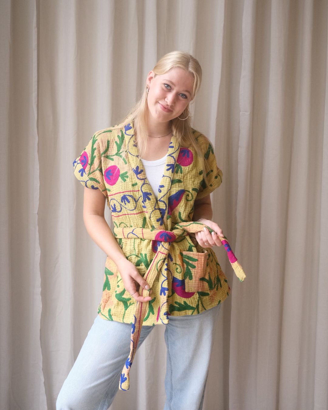 Suzani gilet kimono NO.5